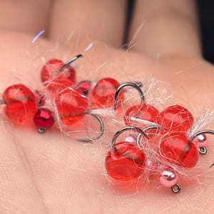 Krystal Egg Ruby Jig Fly 8 Pack