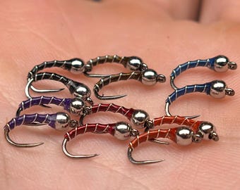 Beadhead Zebra Midge 12 Pack