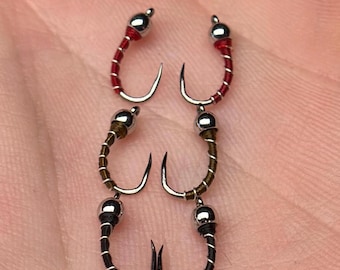 Beadhead Zebra Midge - 6 Flies