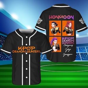 Custom Kpop Demon Hunters Baseball Jersey - An.ime Style Fan Art Shirt
