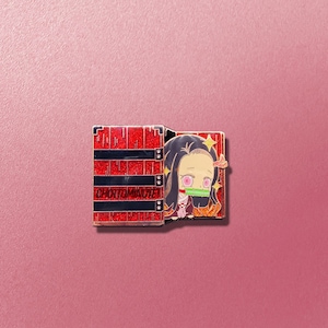 Nezu Demon Crawling Out of Box // Anime Sliding Pin // Interactive Pin