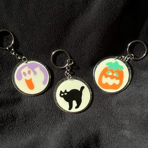Halloween cookie keychain/bag charms, spooky season accessories