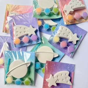 Space Party Favor Paint Kits Thema Party Sterne Planeten Mond Farbe Bastelsets
