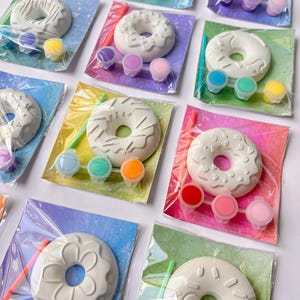 Donut Party Favor Paint Kits Theme Party Summer Party Favors Party Donut  Craft