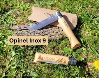 Personalisiertes Opinel Taschenmesser, Inox 09, Geschenk, Sabrinas Holzzauber