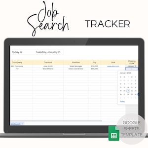 Google Sheets New Job Search Tracker, Employment Application Tracker Template, Google Sheets Template, Instant Download