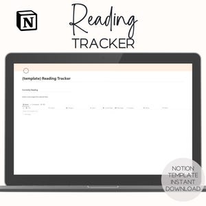 Notion Reading Tracker Template, Book Tracker, Lesetagebuch, Sofort Download