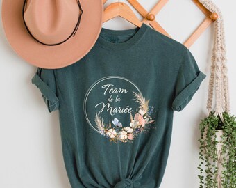 EVJF T-shirt Personnalisé T shirt Team de la Mariee Tshirt Future Mariée T shirt Future Bride Tshirt Bridesmaid Cadeau bachelorette T Shirt