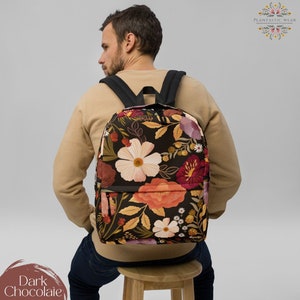 Fall Flowers Backpack Cottagecore Laptop Backpack Aesthetic College ...