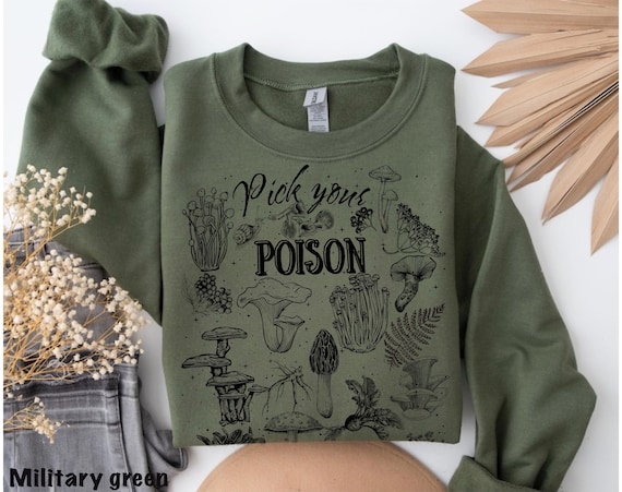 Mushroom Woodland Sweatshirt: Cottagecore Botanical Sweat Witchy Forest Pull