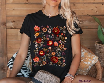 Organic Cotton Faux Embroidery T-Shirt – Sustainable Fairwear Eco Gift