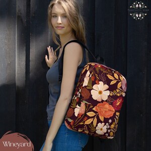 Fall Flowers Backpack Cottagecore Laptop Backpack Aesthetic College ...
