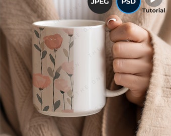 Mug Mockup,PSD file,Smart Object Layers, Coffee Mug Mockup,Blank Mug Mockup,Instructional video file,Mug 11 Oz
