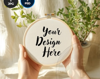 Embroidery Hoop Mockup,Cross Stitch Mockup,Canva,PSD file,Smart Object Layers, Cozy Background ,Embroidery Hoop PSD,Cross Stitch Hoop Mockup