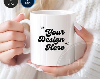 Maquette de tasse, modèle de toile, maquette de tasse vierge, fichier PSD, calques d'objets intelligents, maquette de tasse à café, maquette de tasse PSD, tasse 11 oz