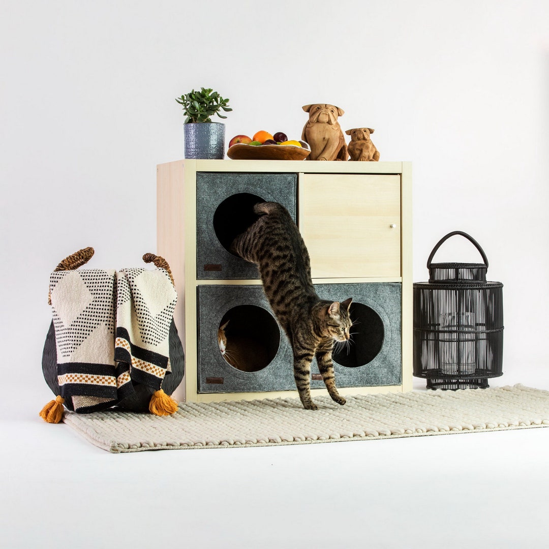 Ikea's Kallax Insert Cat Bed Katzenmöbel Kallax Cat Etsy