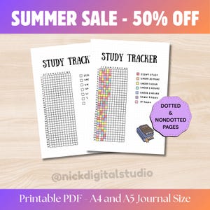 Printable Study Tracker: Student Planner, A4/A5 Sizes (Digital Download)