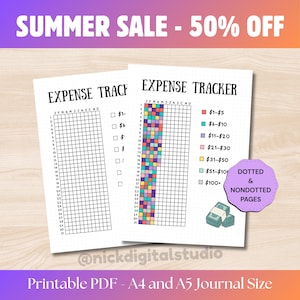 Printable Expense Tracker: Monthly Budgeting Log (A4, A5 Digital Download)