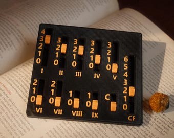 D&D Spell Slot Tracker: 5e Dungeons and Dragons Accessory, Full Caster, Black/Gold