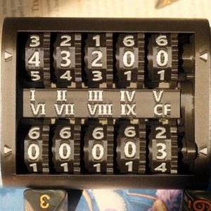 Dungeons and Dragons Spellslot Tracker | Spellslot Counter | Spell Tracker | Spell Counter | Black and Silver