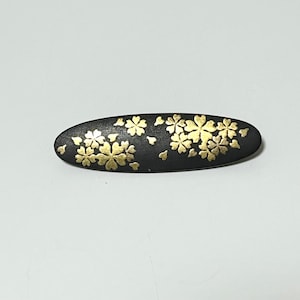 Décoration de cheveux ancienne japonaise gravée en or
