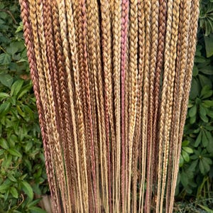 Double Ended Braids Set in Natural Wheat Shades