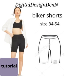 Shorts Sewing Pattern, Beginner Patterns, Cycling Shorts, Biker Shorts, Womens Digital Plus Size Patterns, Size XS - 4XL, PDF Patterns