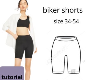 Women’s Biker Shorts Sewing Pattern PDF | Easy Beginner Activewear (XS–2XL)