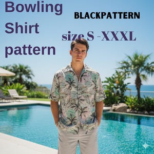 Men’s Hawaiian Shirt Sewing Pattern PDF | Tropical Aloha Summer Shirt (S–XXL)