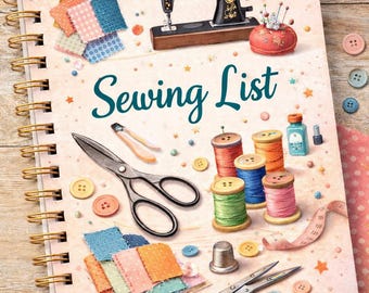 Sewing Project Planner PDF, Fabric Tracker, Sewing Organizer for Busy Makers