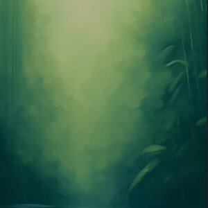 Tropical Poster - Printable Fine Art, Rainforest Abstract, Paradise Series no. 1