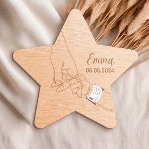 Personalisierte Neugeborene Baby Geburt Krankenhaus Armband Armband Halter Laser Cut Baby Geschenk für Muttertag Mutterschaft Armband graviert Andenken