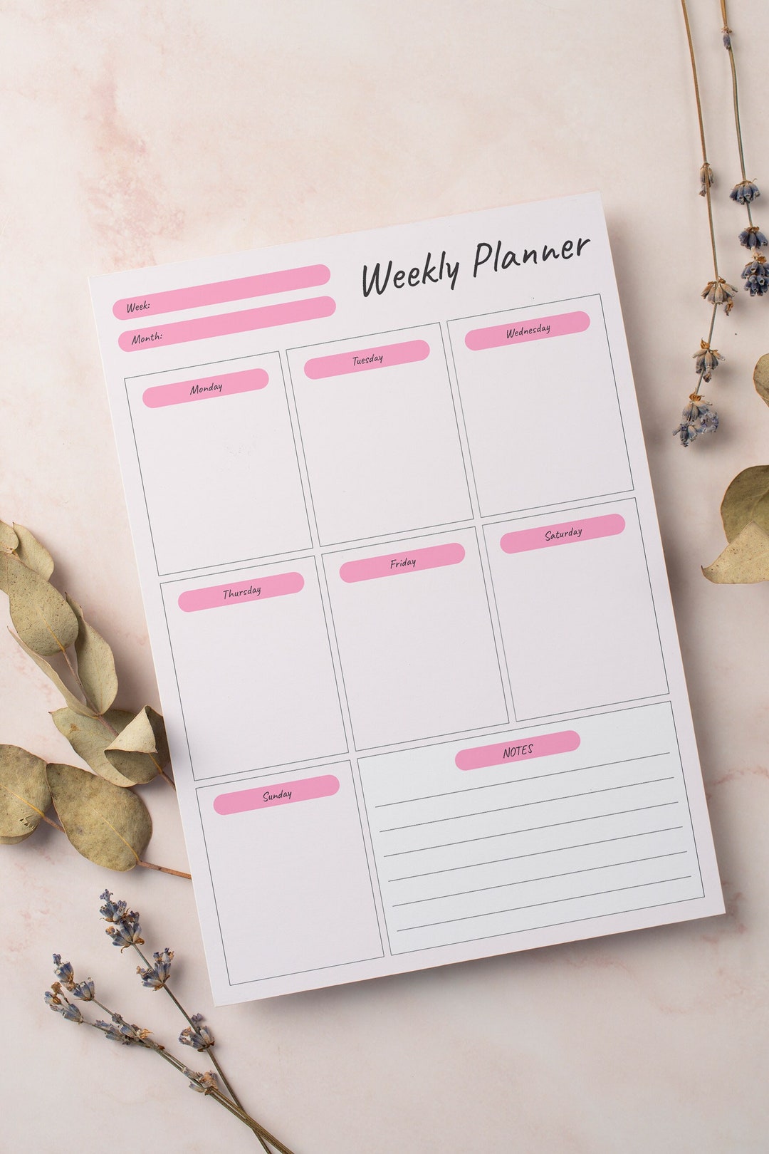 Weekly Planner Printable to Do List A4 Minimal Weekly - Etsy