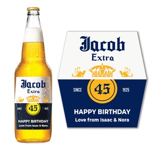 Custom Personalized Corona Extra Beer Bottle Label For Birthday or Any Occasion Sticker Unique Original Fun Drink Gift For Dad Grandfather