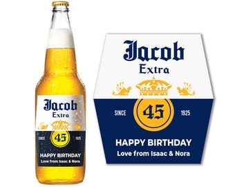 Custom Personalized Corona Extra Beer Bottle Label For Birthday or Any Occasion Sticker Unique Original Fun Drink Gift For Dad Grandfather