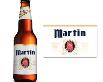 Op maat gepersonaliseerd Miller Lite bierfleslabel voor verjaardag of elke gelegenheid Sticker Uniek origineel leuk drankje cadeau voor papa grootvader