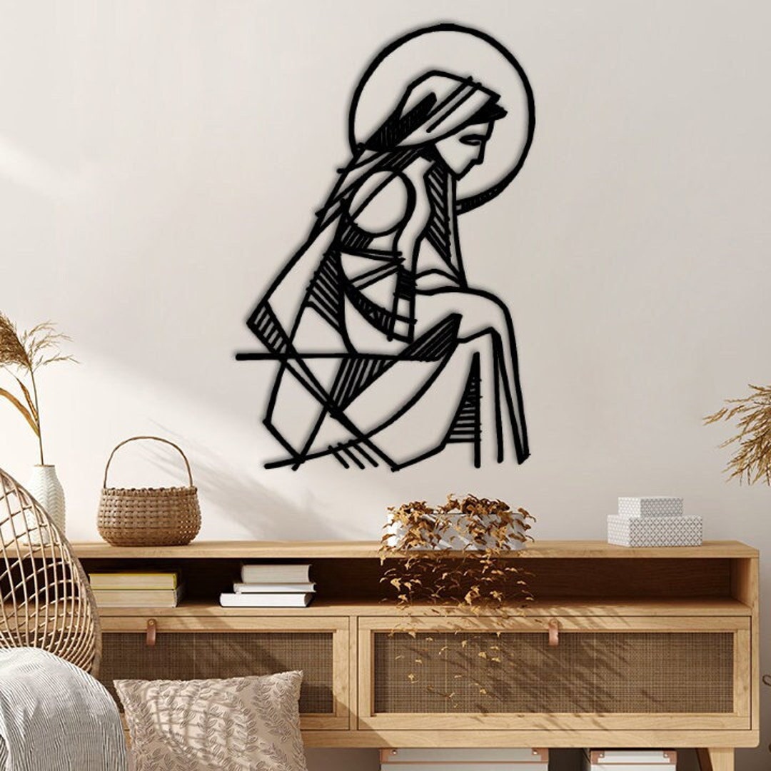 Mother of Jesus Metal Wall Decor, Religious Wall Art, Christian Home ...