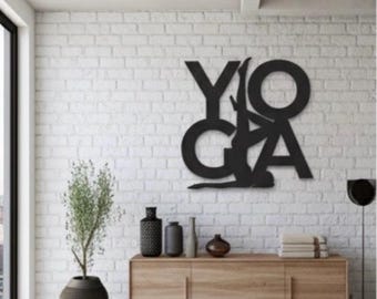 Quadri moderni in metallo per lo yoga: decorazioni zen per la stanza della meditazione.