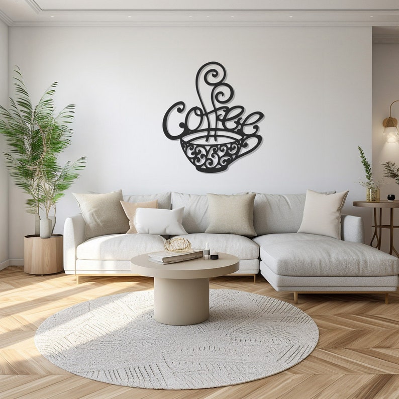 Stunning Coffee Cup Metal Wall Artcoffee Theme Wall Decorunique Drink