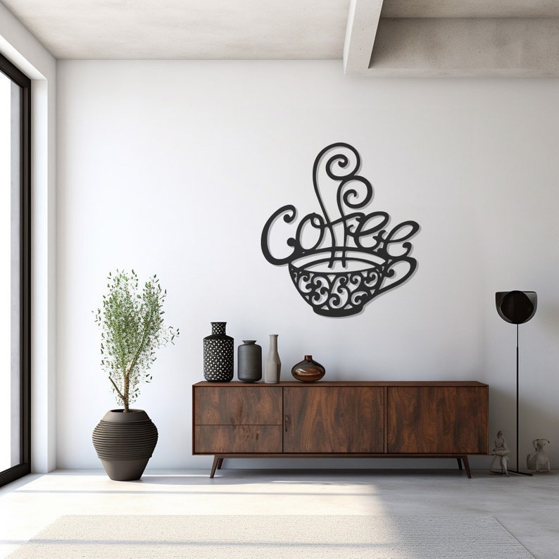 Stunning Coffee Cup Metal Wall Artcoffee Theme Wall Decorunique Drink