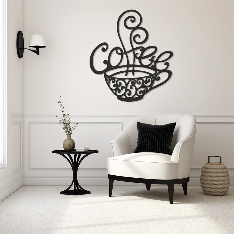 Stunning Coffee Cup Metal Wall Artcoffee Theme Wall Decorunique Drink