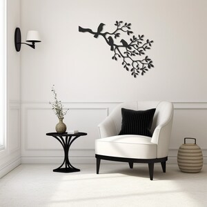 Handmade Metal Bird and Branch Wall Art: Nature-Inspired Home Decor