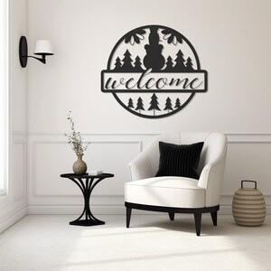 Welcome Metal Wall Art for Entryway-Outdoor Wall Hanging-Rustic Farmhouse Decor-Charming Entrance Accent-Handmade Welcome Metal Wall Decor
