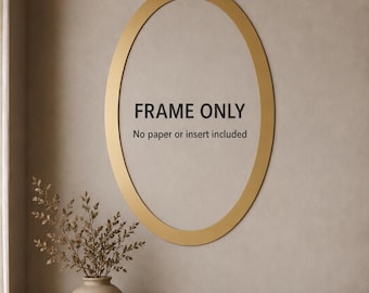 Ovale metalen fotolijstset | Lege fotolijsten voor aan de fotowand | Mat goudbronszwart | Old Money Cottagecore decoratie