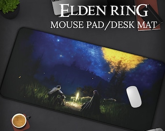 Elden Ring Grace mit Melina Schreibtischmatte - Gaming Mousepad, PC Gamer Dekor, Videospiel Kunst, große Büromatte, Geschenk für Gamer, Elden Ring Merch