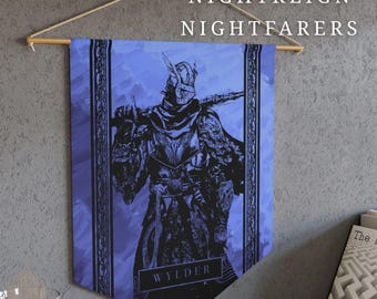 Nightfarers - Nightreign Characters - Elden Ring Inspired Medieval Fantasy Wall Flags, Banner Tapestry, Gaming Room Decor, Video Gamer Gift