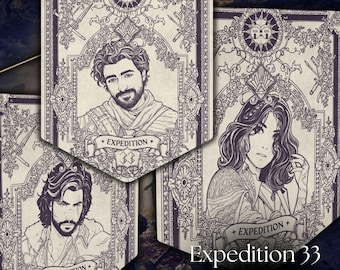 Expedition 33 - Character Portrait Pennants - Vintage Style Banner Print Wall Art