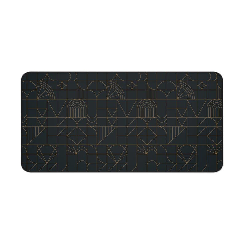 Art Deco Geometric Pattern Desk Mat Vintage Classic | Elegant Decor ...