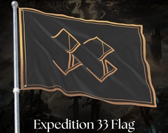 Expedition 33 Flag Replica - Save Spot - Clair Obscur Inspired Cloth Banner, Unique Video Game Room Decor, COE33 Unique Merch Fan Gift