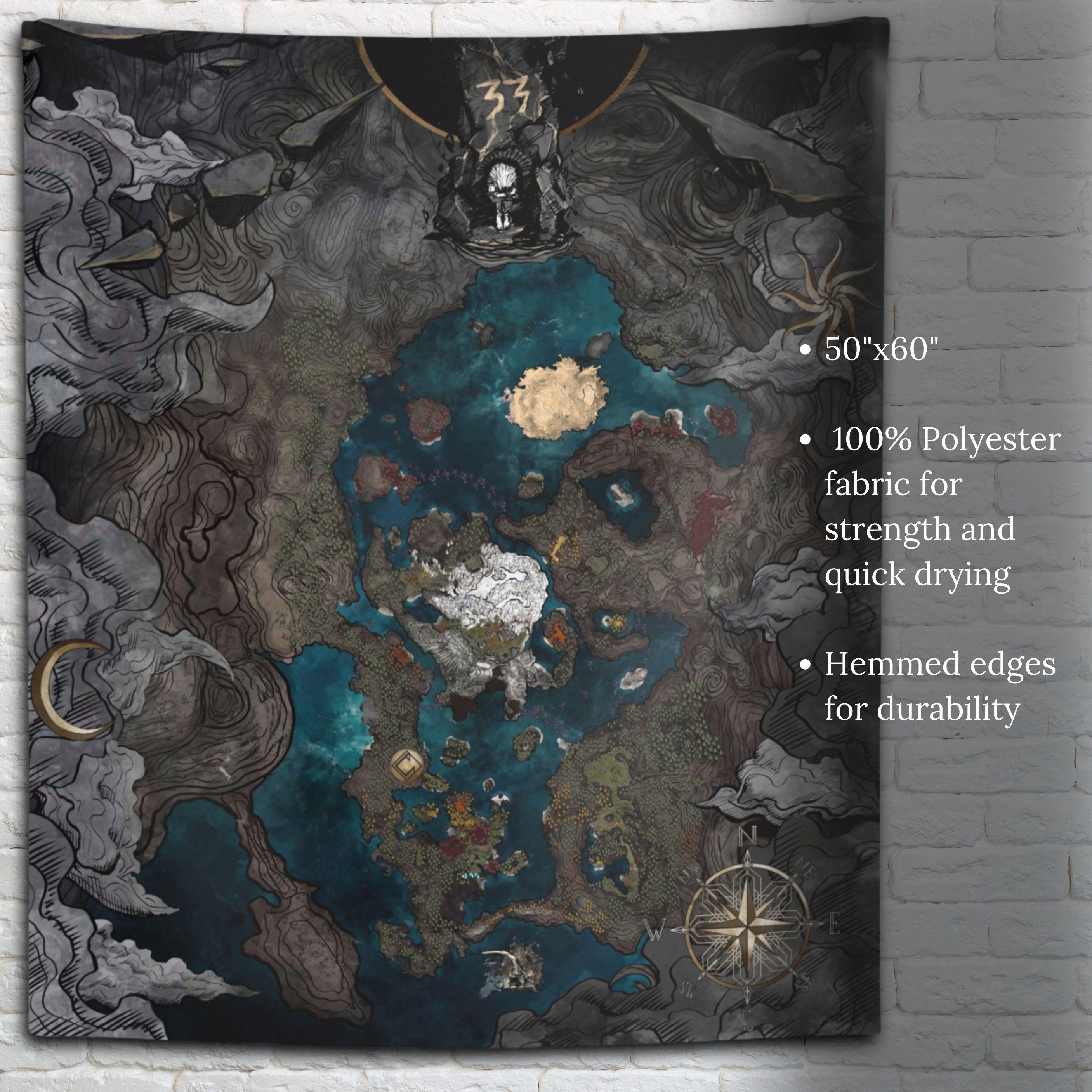The Continent Cloth Map - Clair Obscur Expedition 33 Inspired Cloth ...